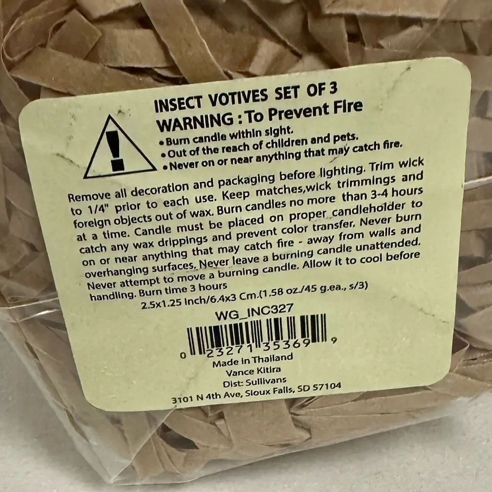 Sullivans 3 Honey Bee Insect Shaped Candles